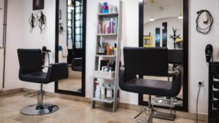Hair Salon with Chairs in Background