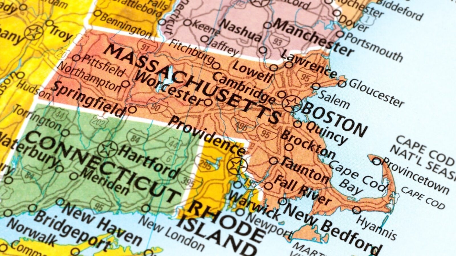 Massachusetts State Map
