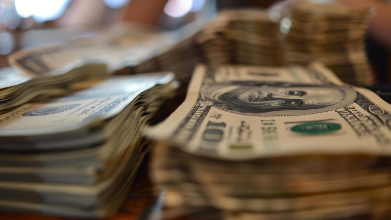 money stacks