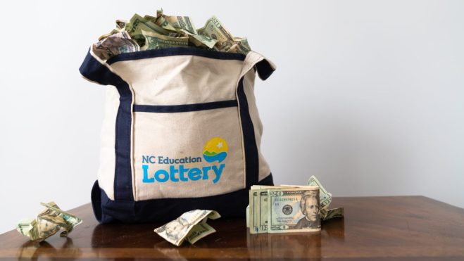 north carolina education lottery bag money