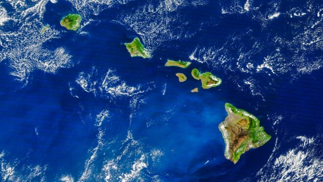 satellite-image-hawaiian-islands